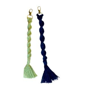 Boho Style Macrame Keychains, Customized Colors.